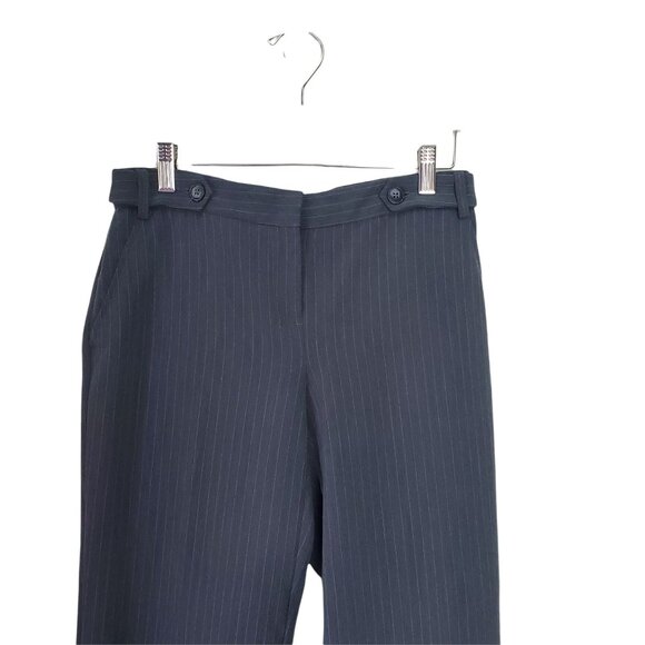 VANHEUSEN Womens Pants 2R Pinstripe Stretchy Gray Pink Mid Rise Office Career - Picture 3 of 11